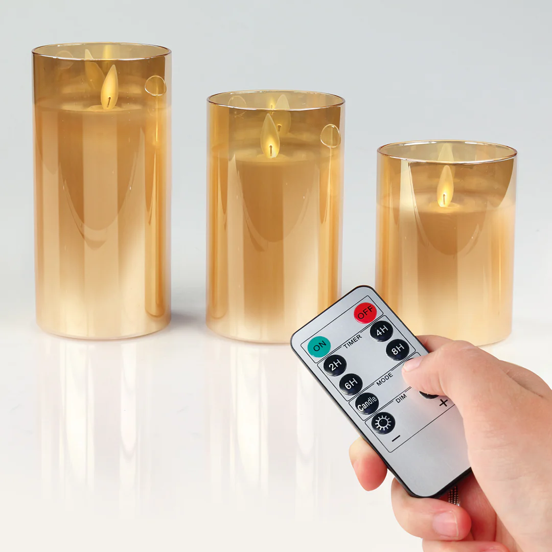 LED-Glaskerzen (3er-Set) - Image 2